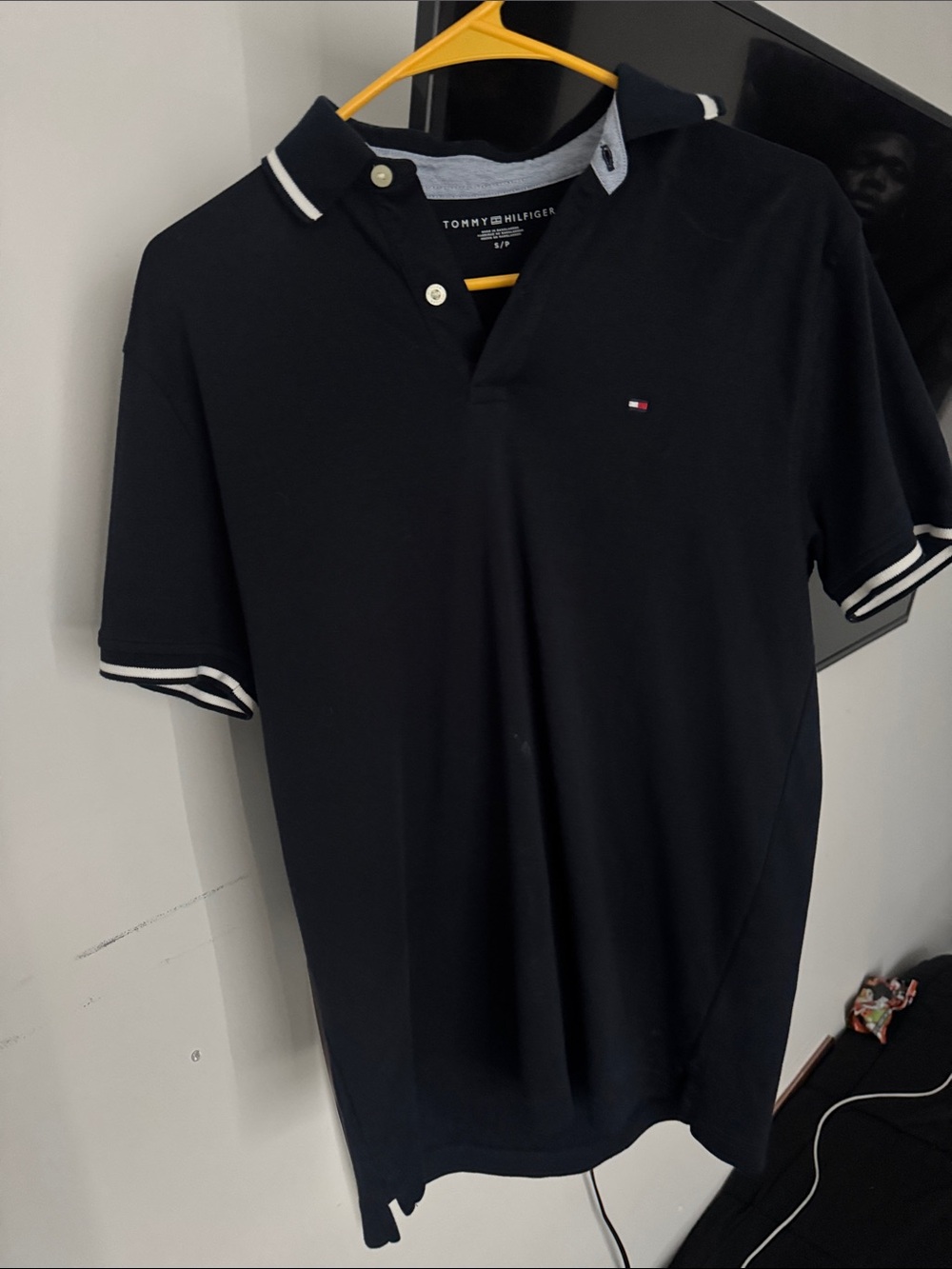 Tommy Hilfiger Navy Polo with White Trim